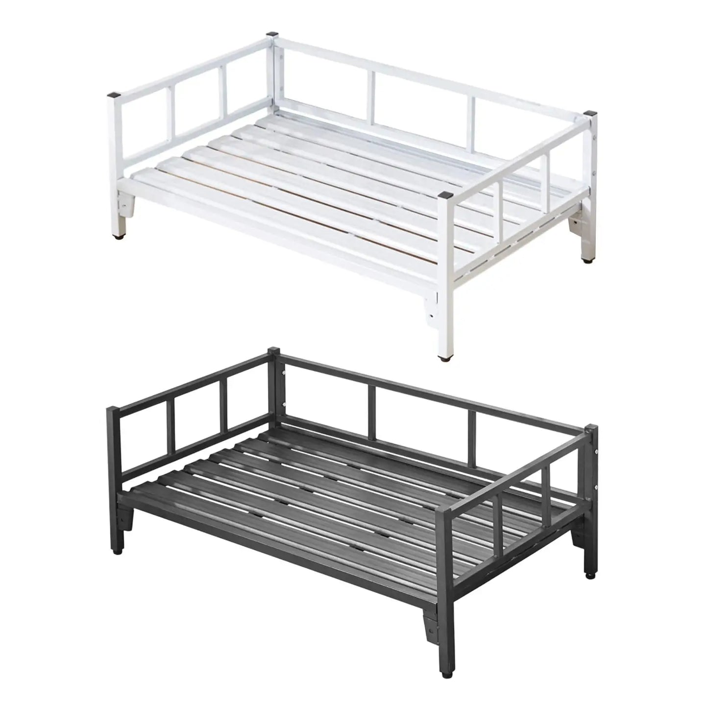 Dog Bed with Rails, Pet Supplies, Non-Slip Feet, Adjustable Height, Breathable,