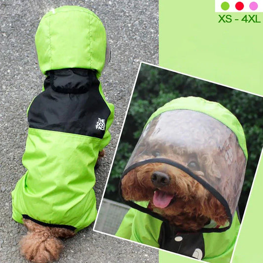 TheDogFace Raincoat Transparent Hooded Jumpsuit