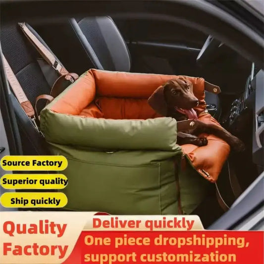 Pet Luxury Faux Leather Dog Car Seat